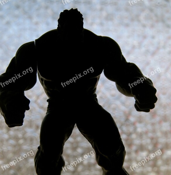 Hulk Muscles Toy Silhouette Muscular