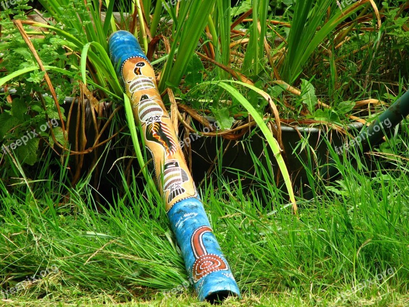 Didgeridoo Blowgun Musical Instrument Australia Wood