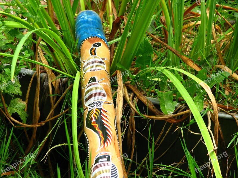 Didgeridoo Blowgun Musical Instrument Australia Wood