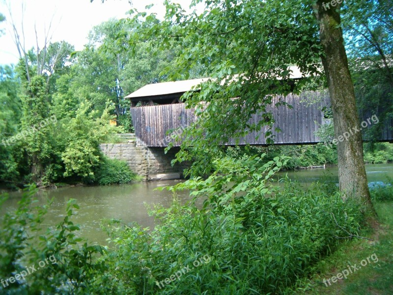 Bridge Wooden Historic Historical Rustic