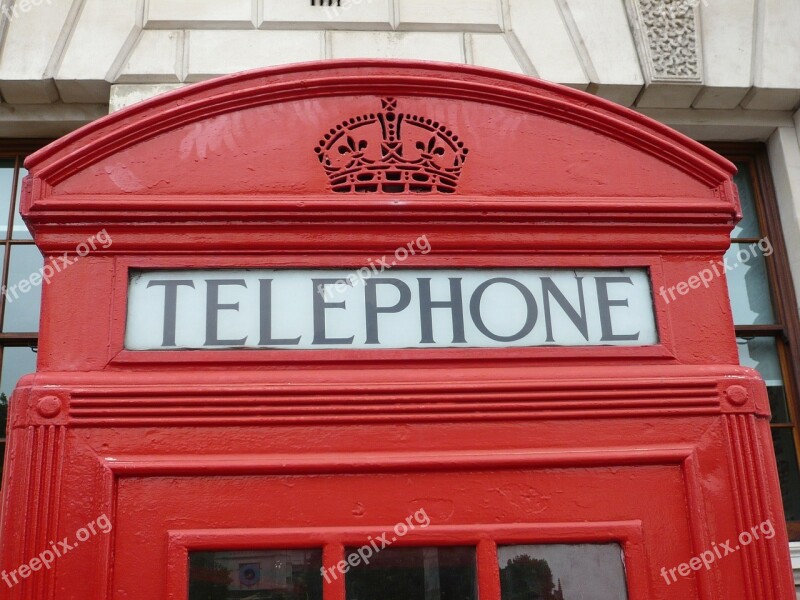 Red Phone Booth London Red Telephone Box British