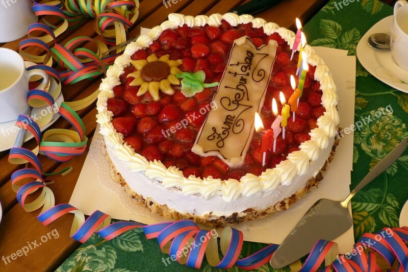 Birthday Table Birthday Cake Strawberry Pie Birthday Birthday Party