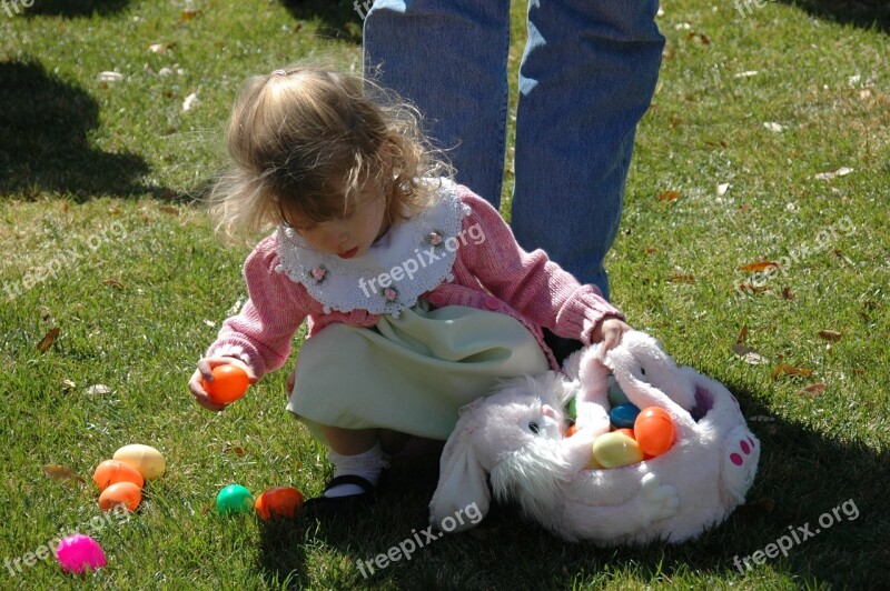 Easter Eggs Search Child Girl Find