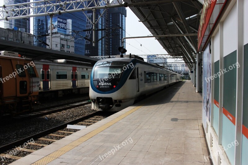 Republic Of Korea Train Station Subway Railway Train