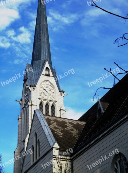 Amriswil Church Building Steeple Roof