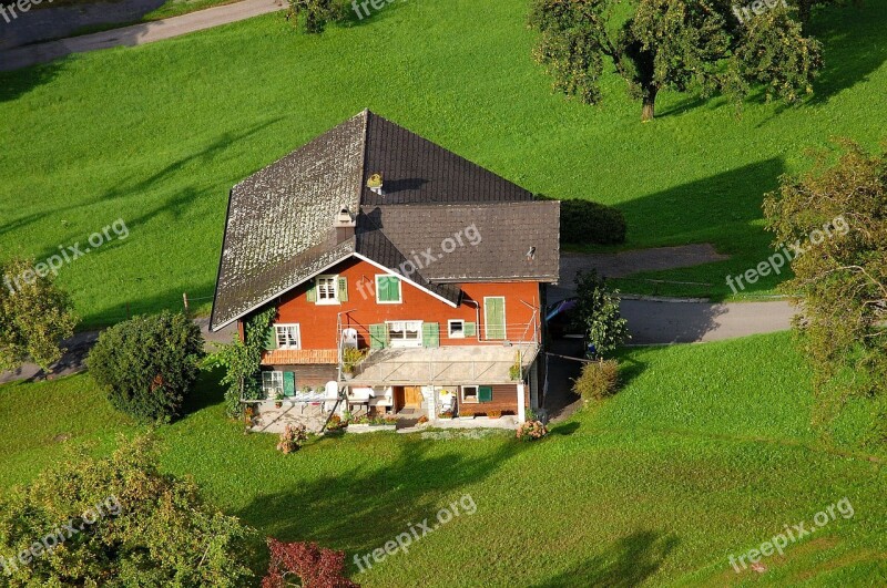 Klewenalp Alm Mountain Farm Farm Road