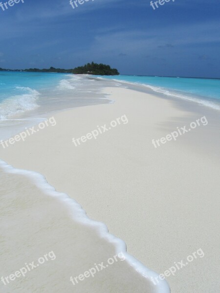 Sandbar Beach Sea Island Holiday Paradise