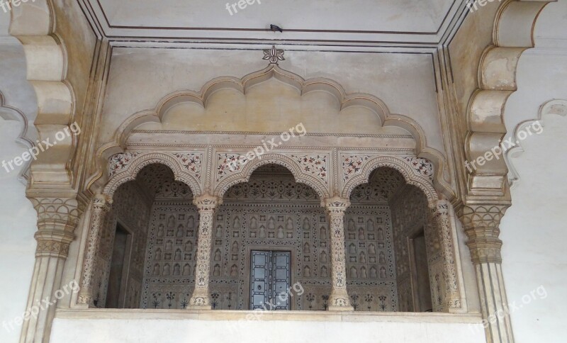 Marble Canopy Jharokha Emperor's Dais Diwan-i-am Hall Of Public Audience