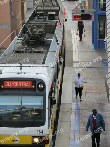 Light Rail Station Dallas Metro Metro Rail Rapid Transit