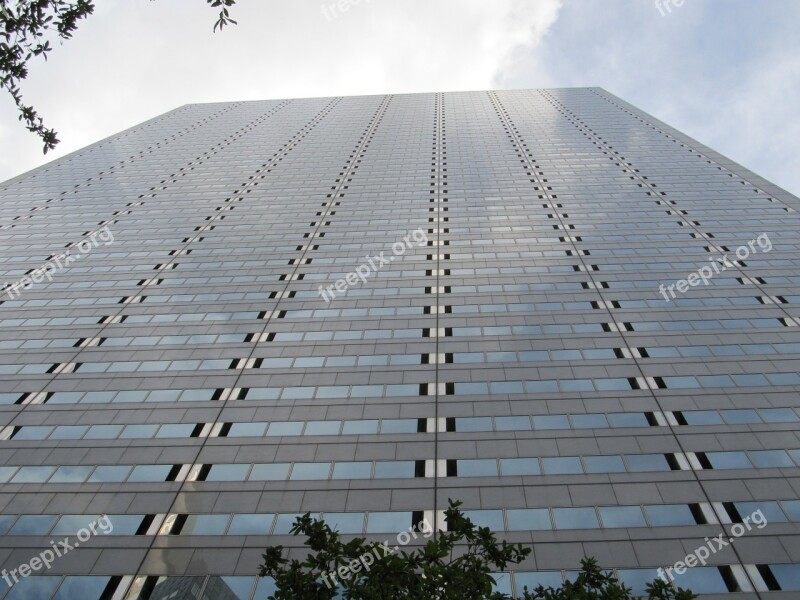 Dallas Skyscraper Glass Facade Office Buildings High Rise