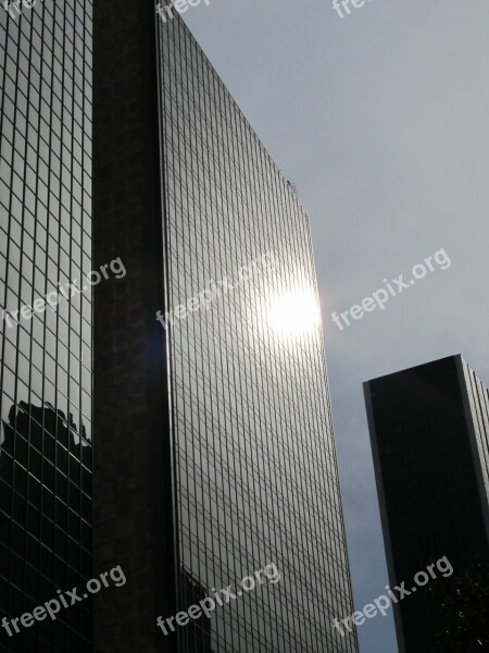 Dallas Skyscraper Glass Facade Office Buildings High Rise