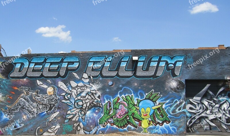 Graffiti Building Painted Deep Ellum Dallas