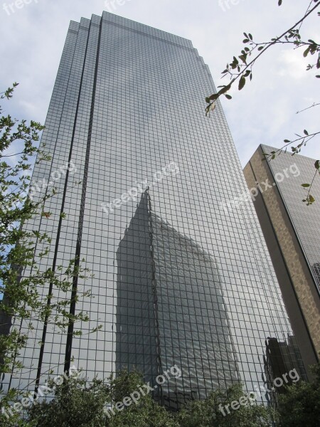 Corporate Skyscraper Windows Reflection Buildings