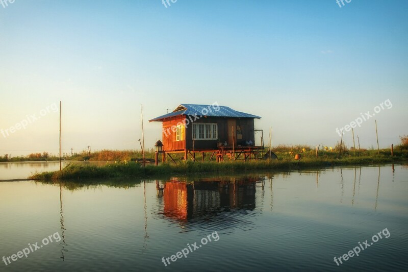 Inle Lake Myanmar Lake House House Lake