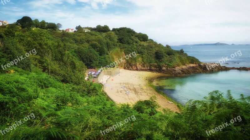 Fermain Bay Guernsey Coastline Shoreline Beach