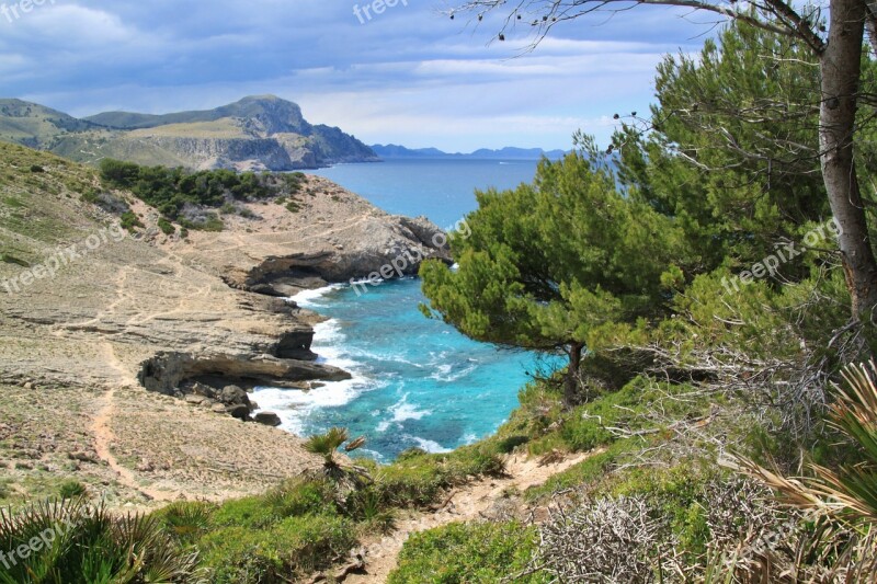 Coast Sea Water Rock Landscape