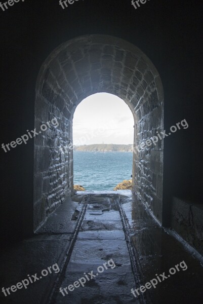 Tunnel Path Sea Light Water