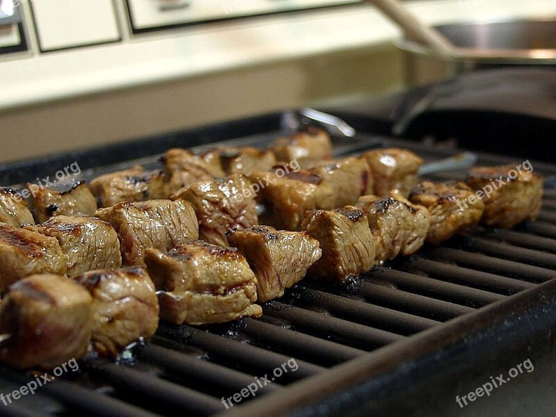 Kabobs Beef Grilled Grilling Barbecue