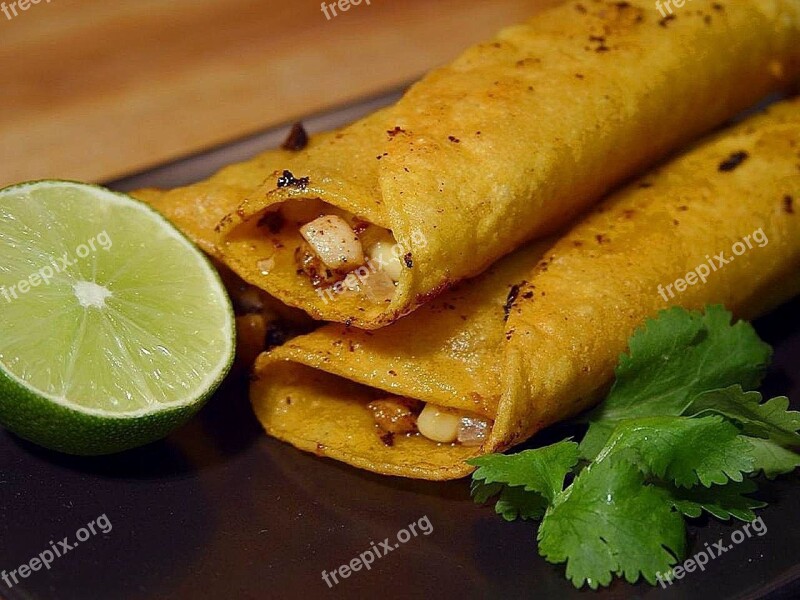 Flautas Tortillas Drink Food Free Photos