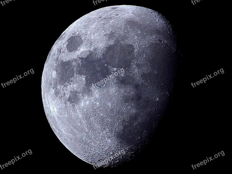 Full Moon Night Moon Craters Satellite