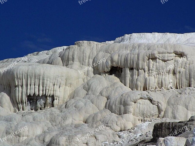 Mammoth Calcium Springs Hot Landscapes