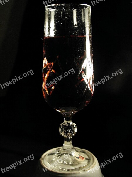 Glass Crystal Wine Drink Food