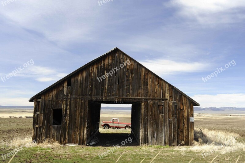 Barn Old An Through Truck