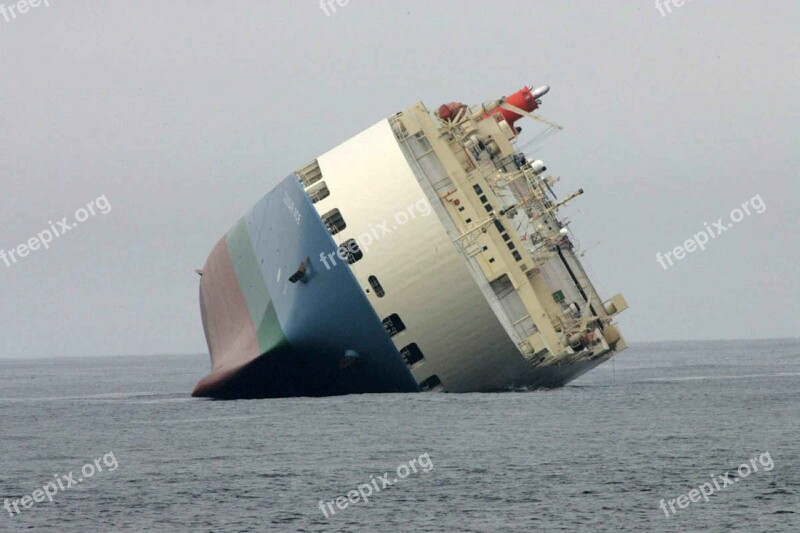 Stranded Ship Big Ocean Cross