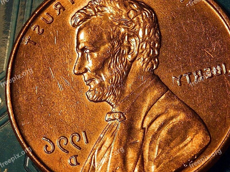 Macro Coin Lincoln Copper Cents