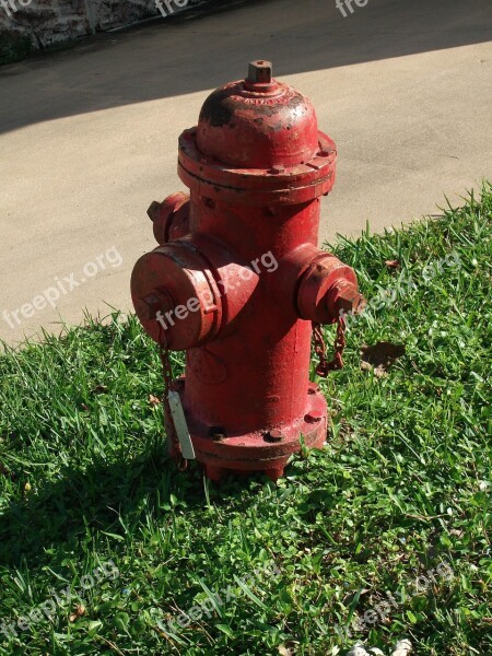 Hydrant Fire Water Supply Red Valve