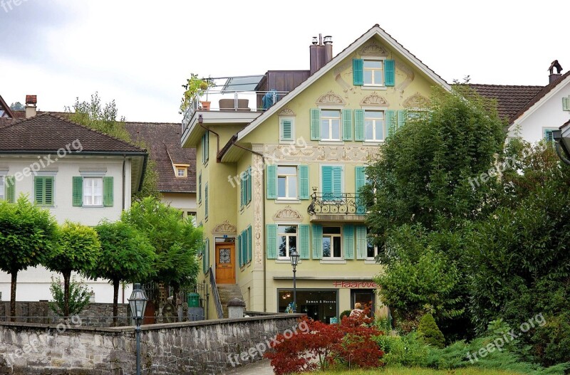 House Facade Stans Switzerland Free Photos