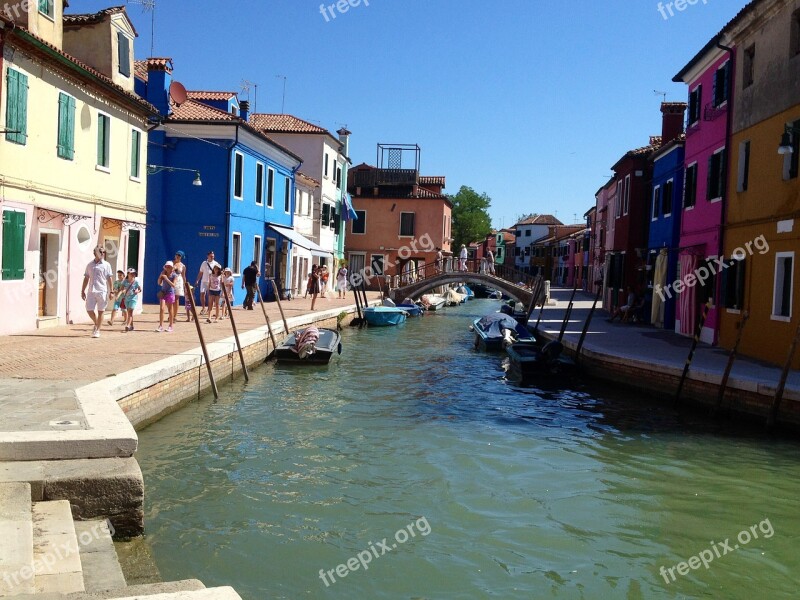 Venice Water Channel Sky Warm