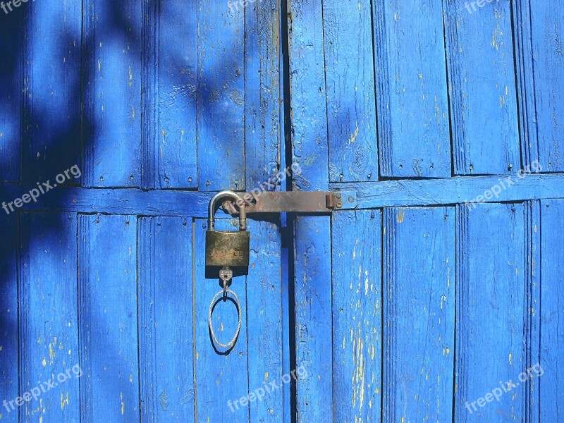 Gate Lock Wood Door Old