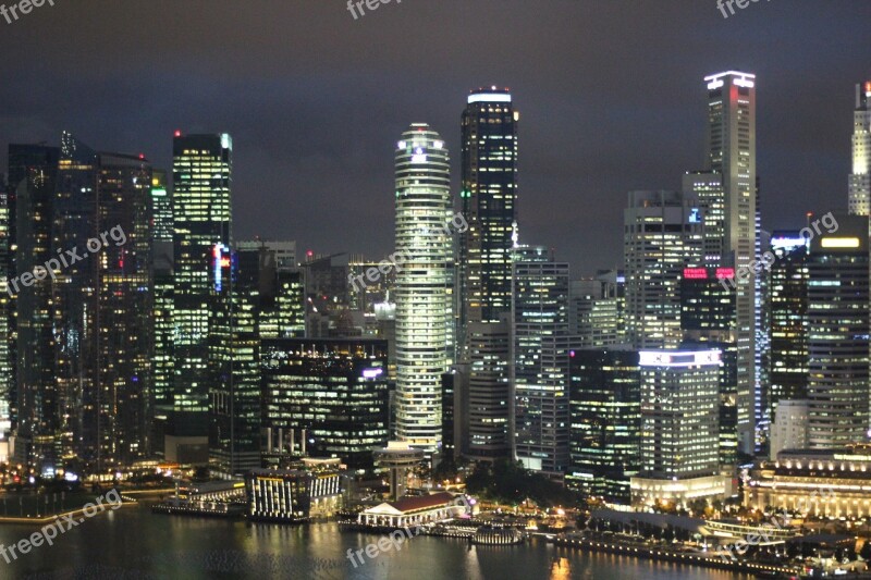 Fullerton Bay Singapore Skyscraper Asia City