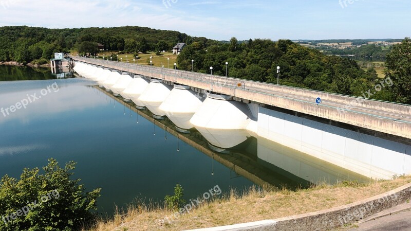 Dam Pannecière Water Retention Nièvre Lake Reservoir