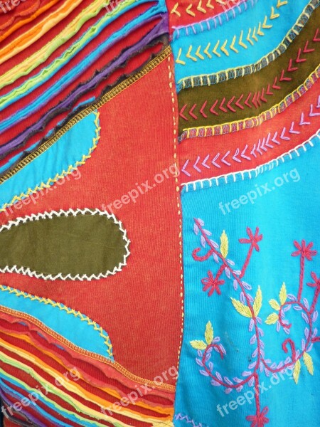 Cloth Fabric Color Colorful Textiles