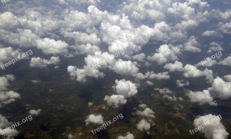 Stratocumulus Clouds Aerial View India Free Photos