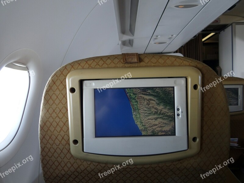 Aircraft Navigation Monitor Passenger Guidance Information Air India