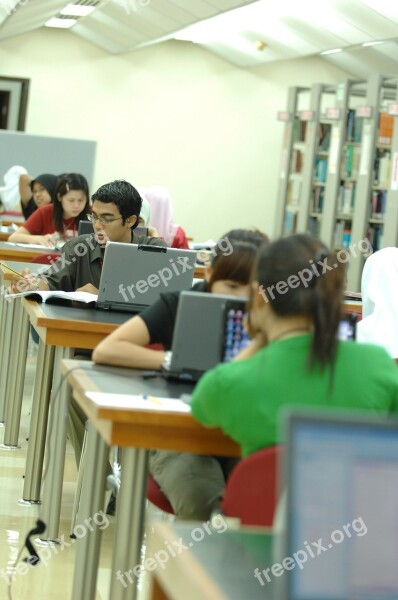 Students Lerning Pupils Computer Wifi