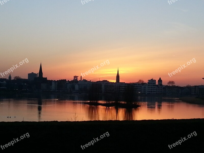 Dortmund Sunset Panorama Free Photos