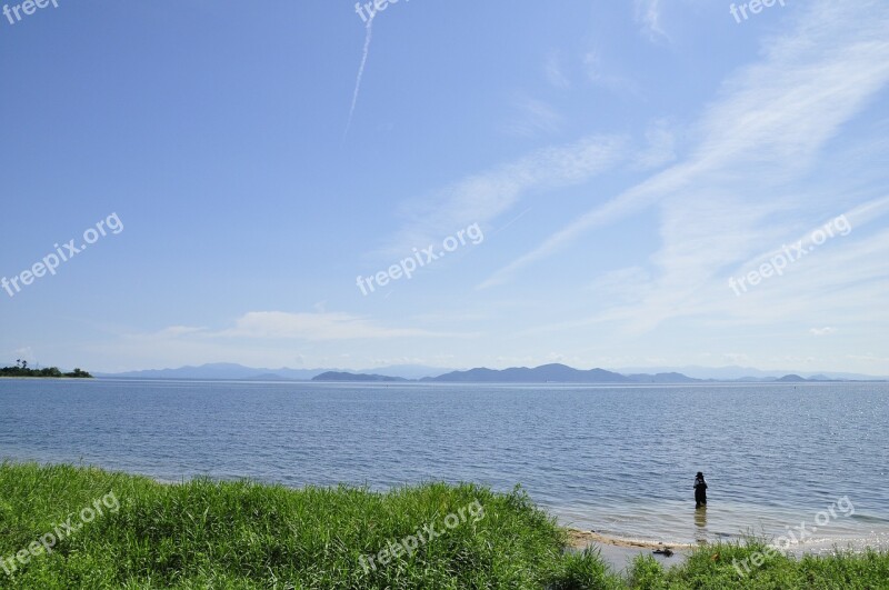 Lake Biwa Lake Biwa In Shiga Station Biwa Lake In September Free Photos