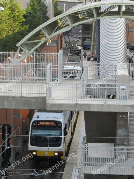 Light Rail Station Dallas Metro Metro Rail Mass Transit