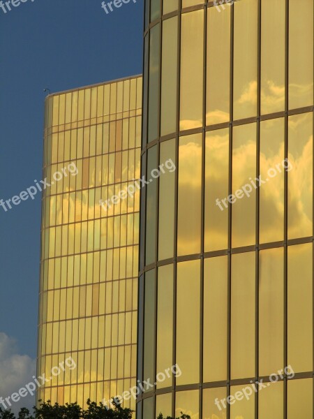 Windows Dallas Skyline Buildings Office Buildings