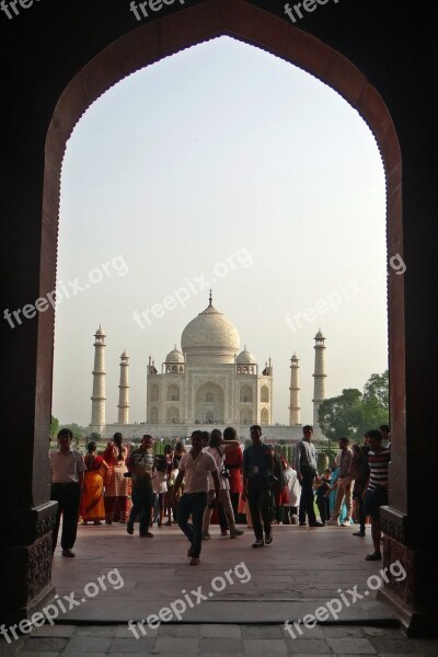 Taj Mahal Unesco Site World Wonder White Marble Monument