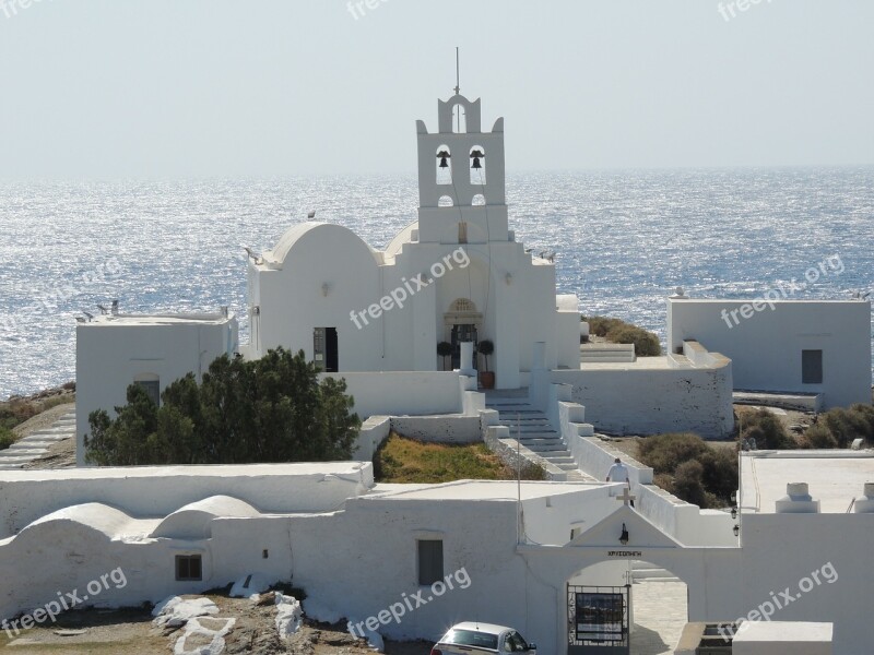 Chrisopigi Monastery Monastery Greek Island Sifnos