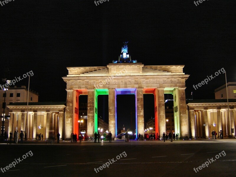 Brandenburg Gate Berlin At Night Berlin City Of Lights Art