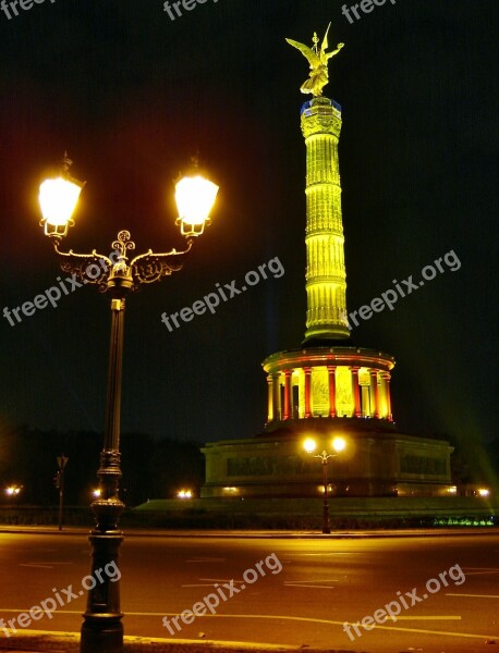 Peace Column Berlin Monument City Of Lights Germany