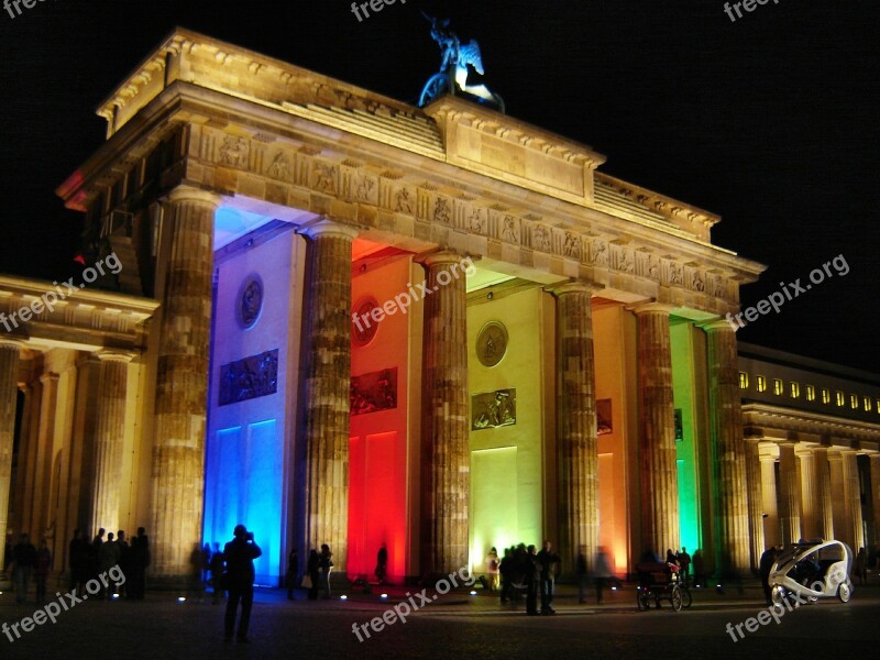 Brandenburg Gate Berlin At Night Berlin City Of Lights Art