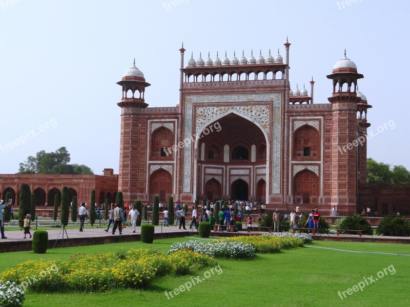 The Great Gate Darwaza-i-rauza Inside View Taj Mahal Agra