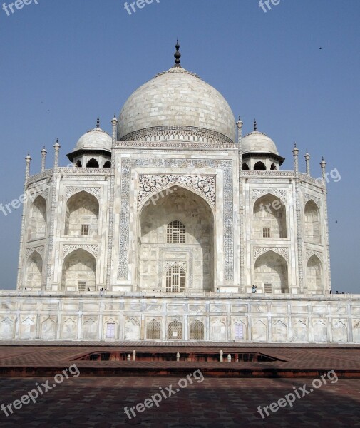 Taj Mahal Unesco Site World Wonder White Marble Monument